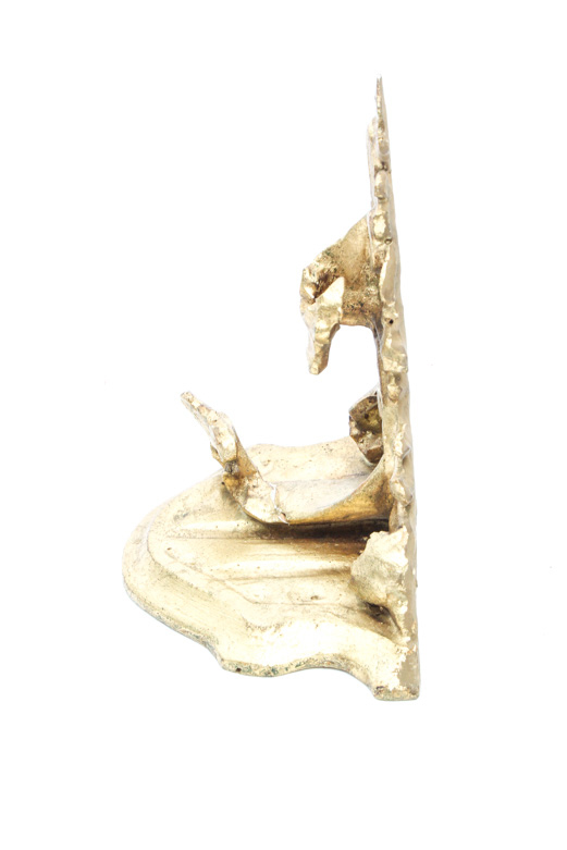 Pair of Gold Decorative Wall Decor including a Painting on Porcelain