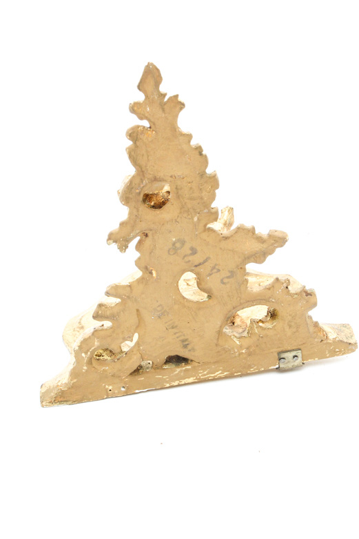 Pair of Gold Decorative Wall Decor including a Painting on Porcelain