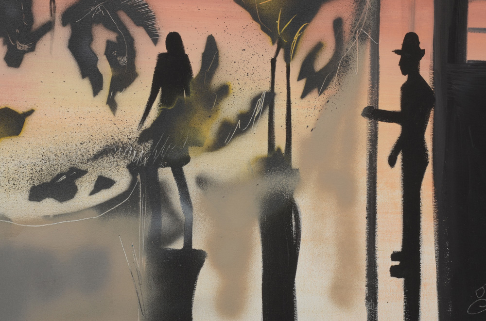 Wall Street Original 2016 Spray Paint on Unstretched Canvas