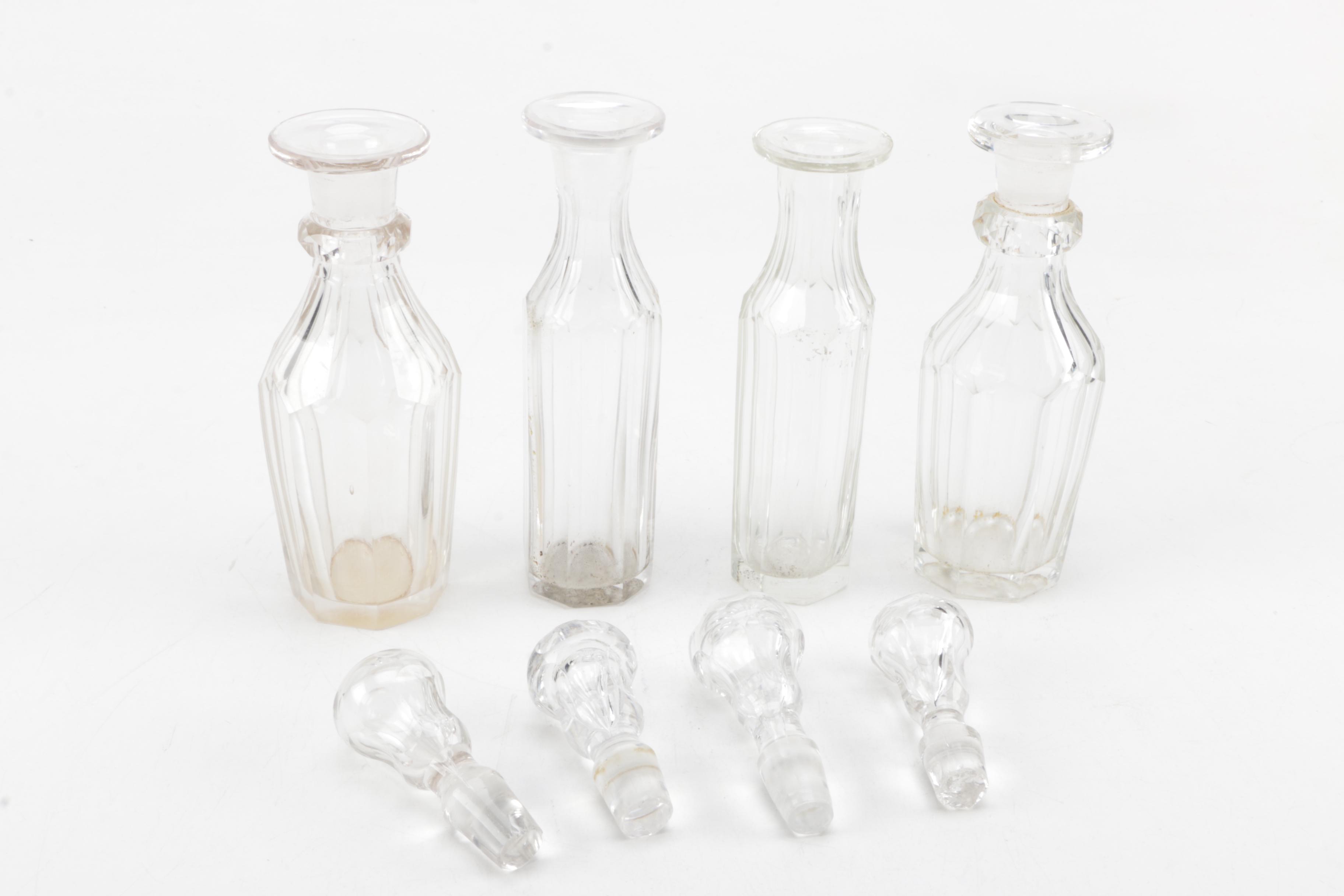 Antique Ornate Silver Plate Cruet Set with Sterling Lids