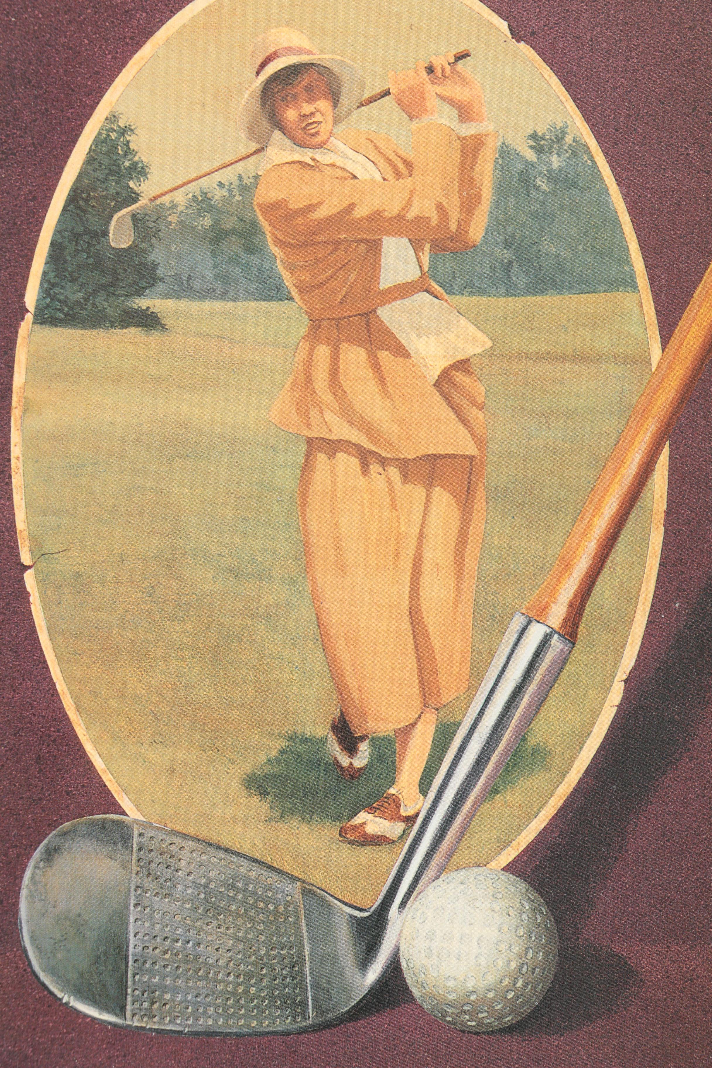 Bernie Horton Offset Lithographs of Early 20th Century Golfers