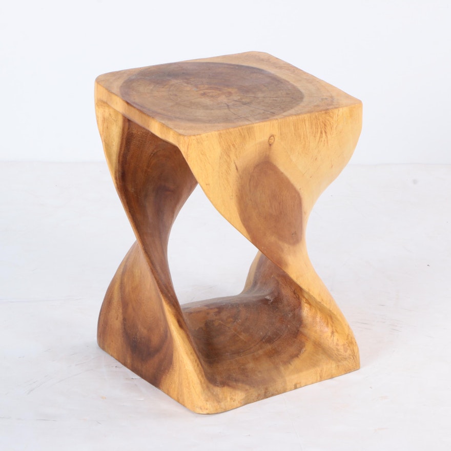 Sculptural Carved Wooden Table