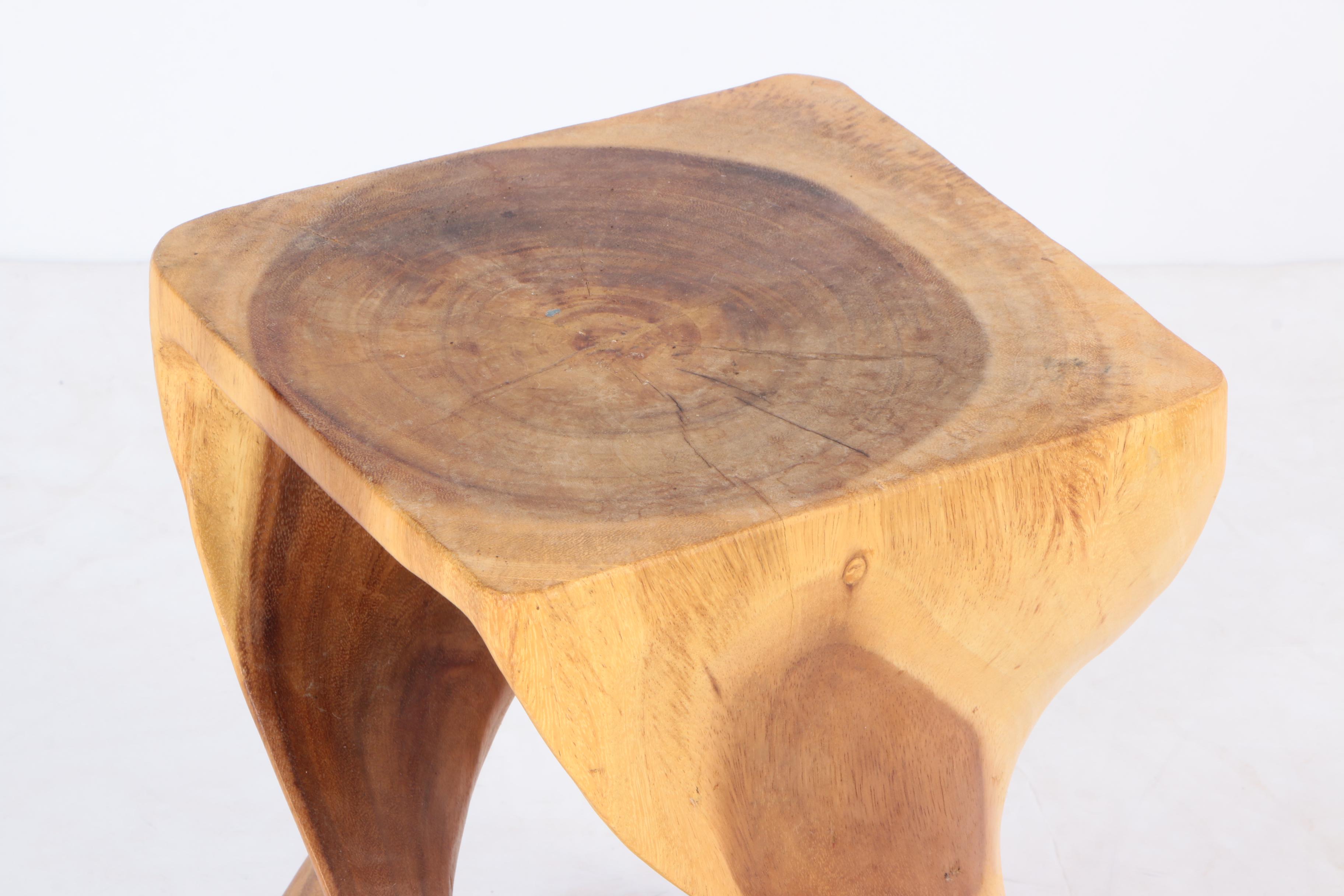 Sculptural Carved Wooden Table