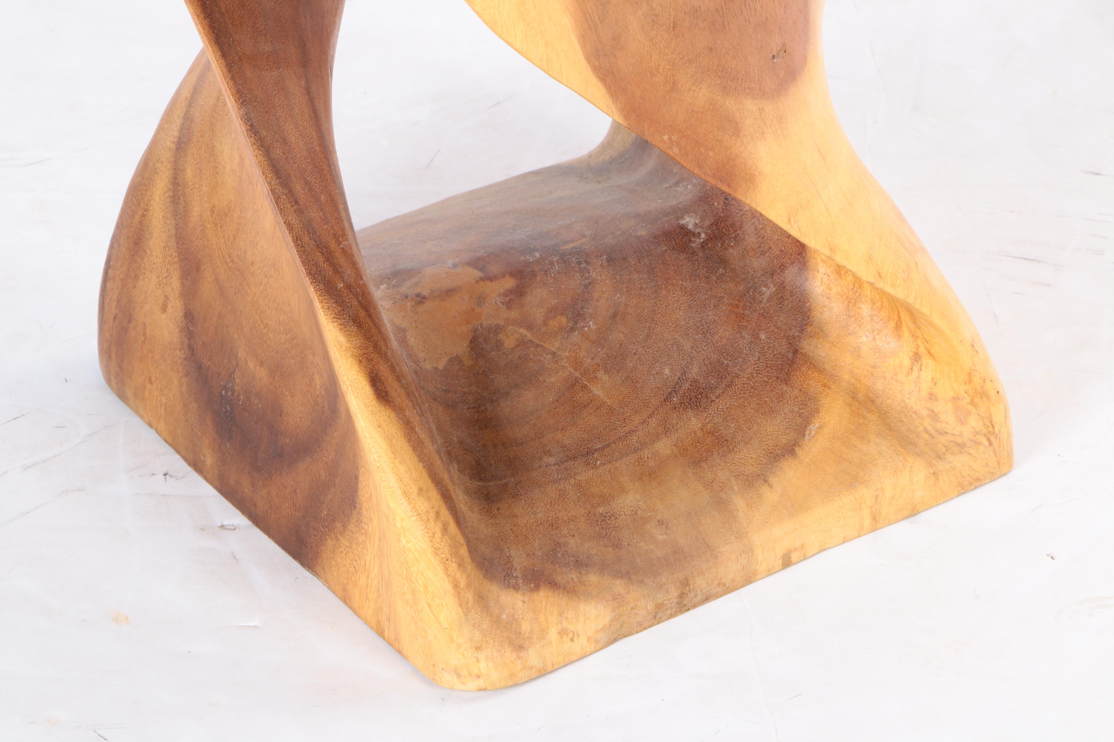 Sculptural Carved Wooden Table