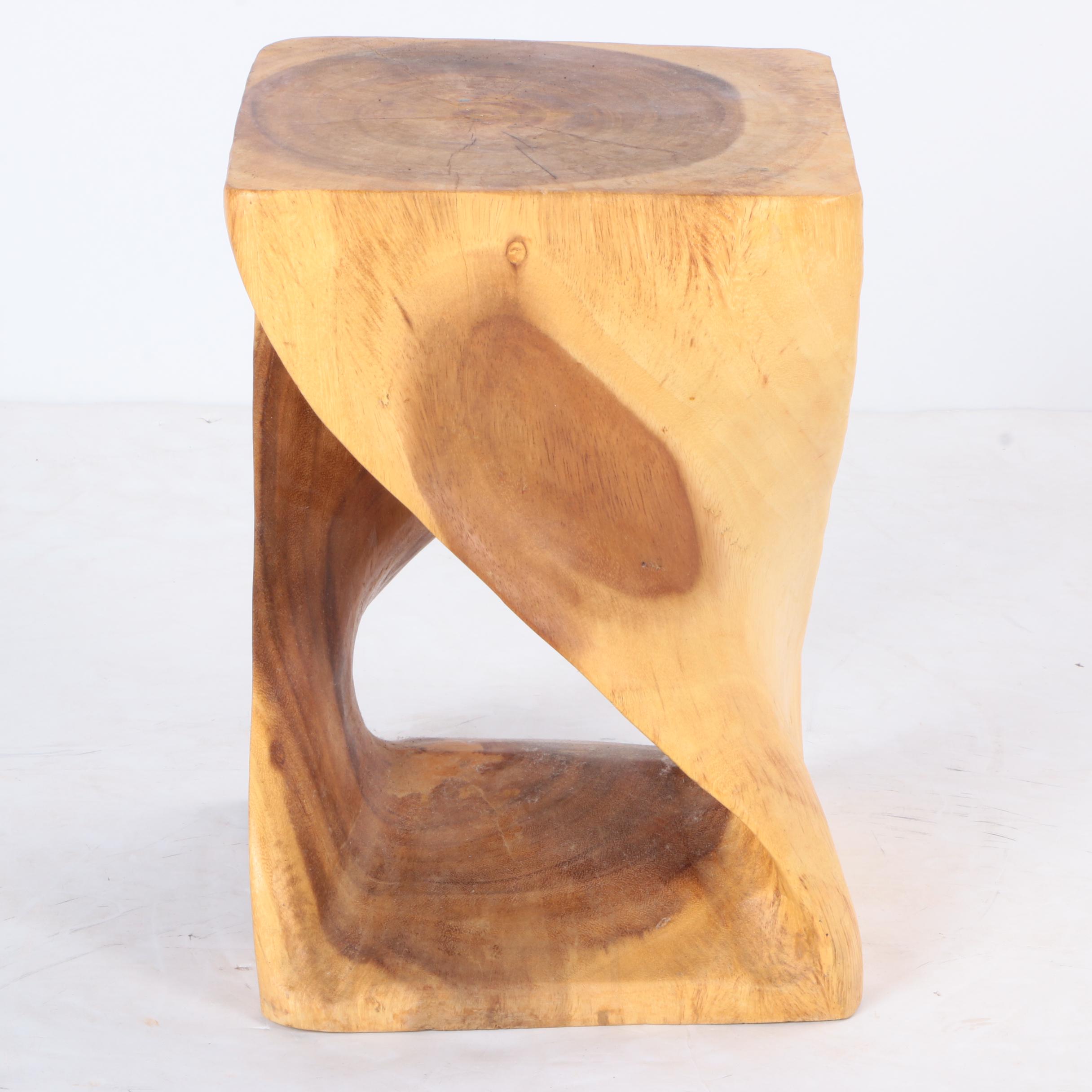 Sculptural Carved Wooden Table