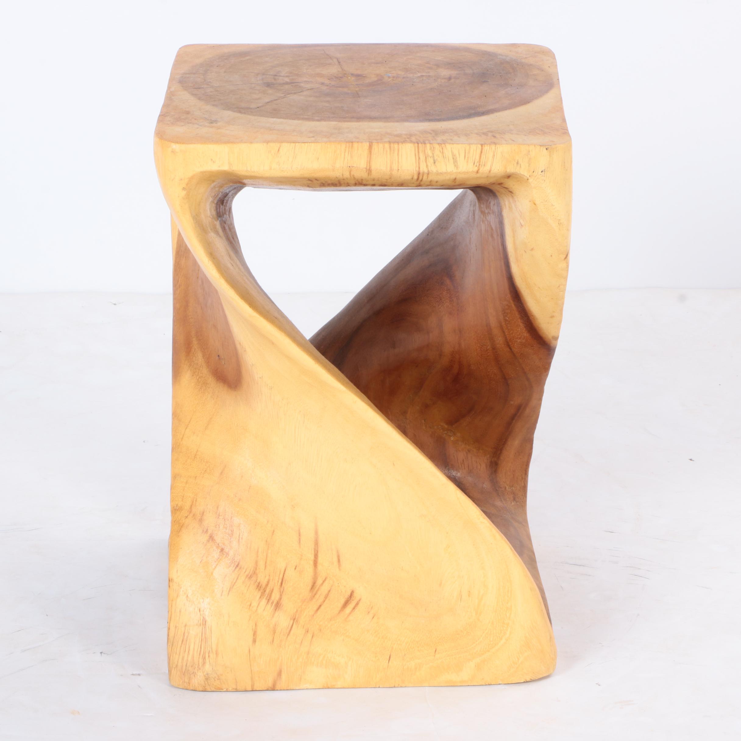 Sculptural Carved Wooden Table