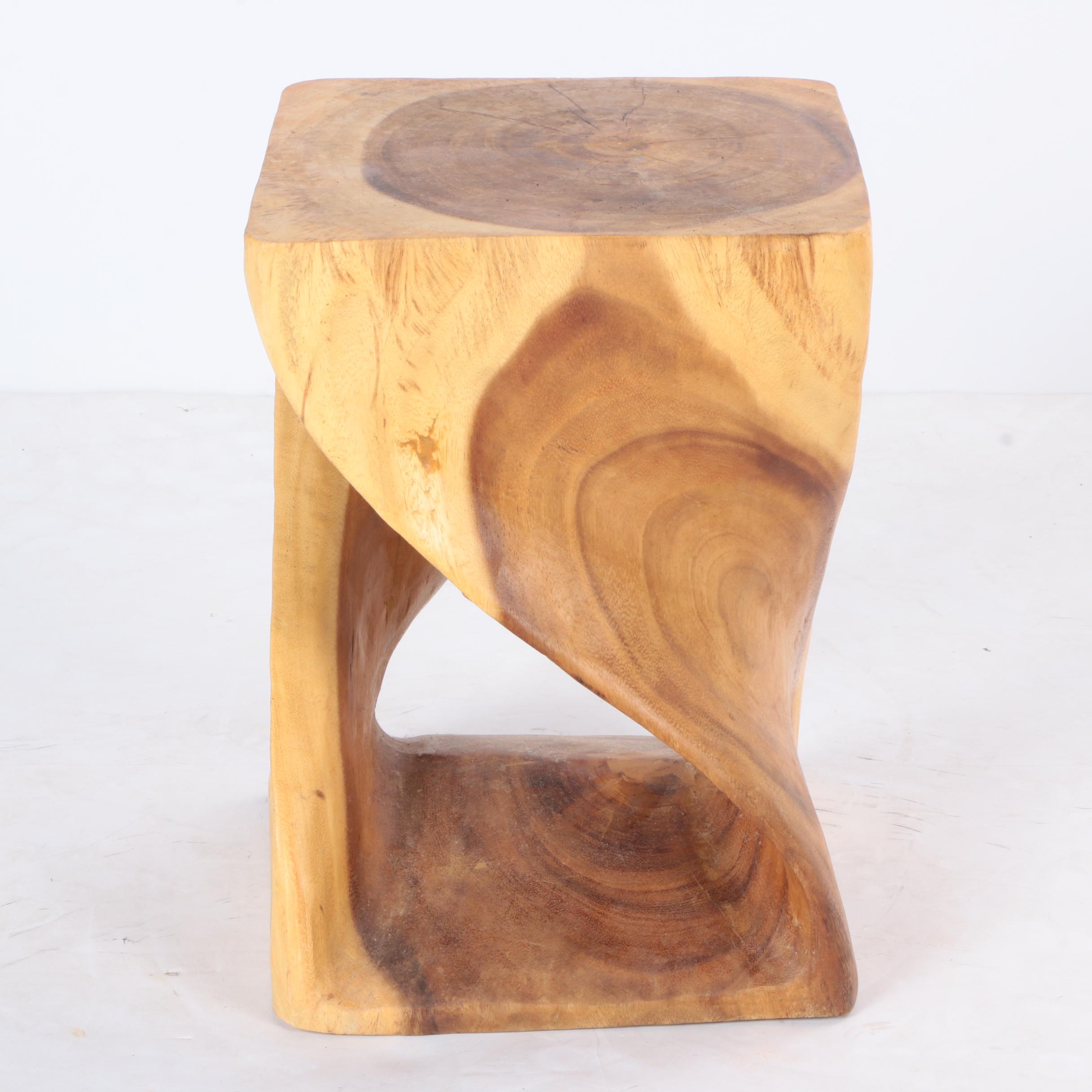 Sculptural Carved Wooden Table