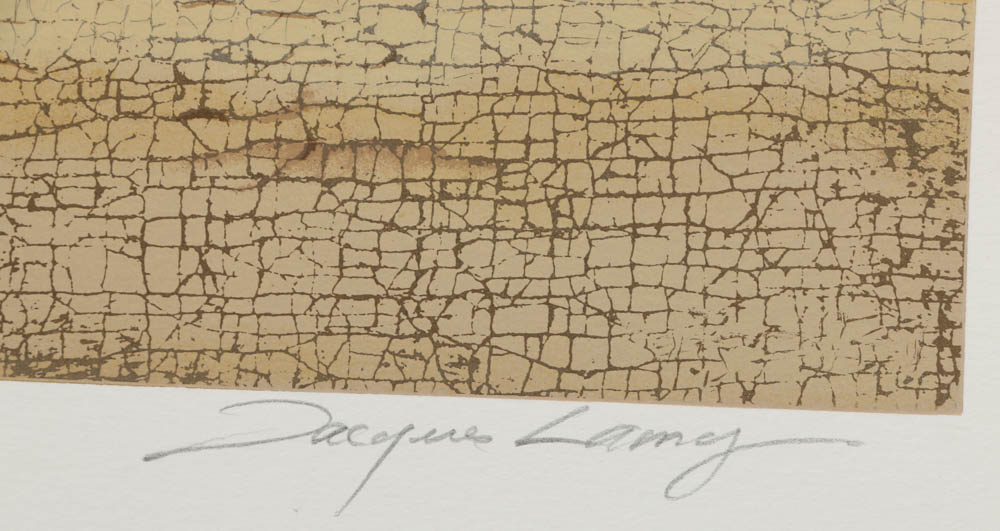 Jacques Lamy Signed Artist's Proof Serigraph on Paper Architectural Landscape