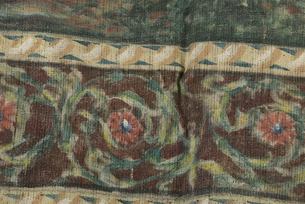 Oil Painting on Burlap Tapestry of a Woodland Scene