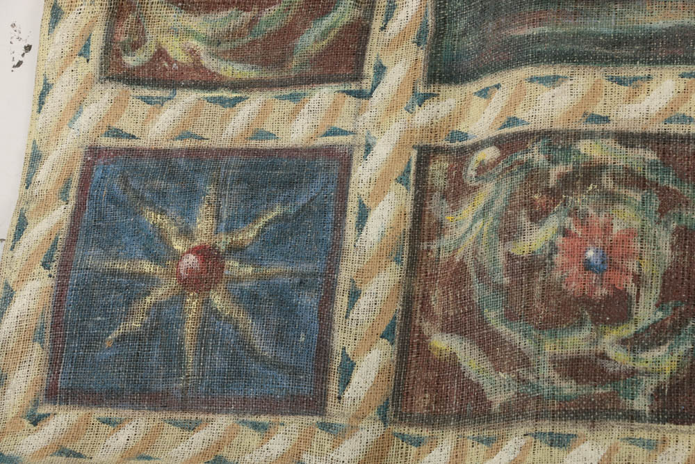 Oil Painting on Burlap Tapestry of a Woodland Scene