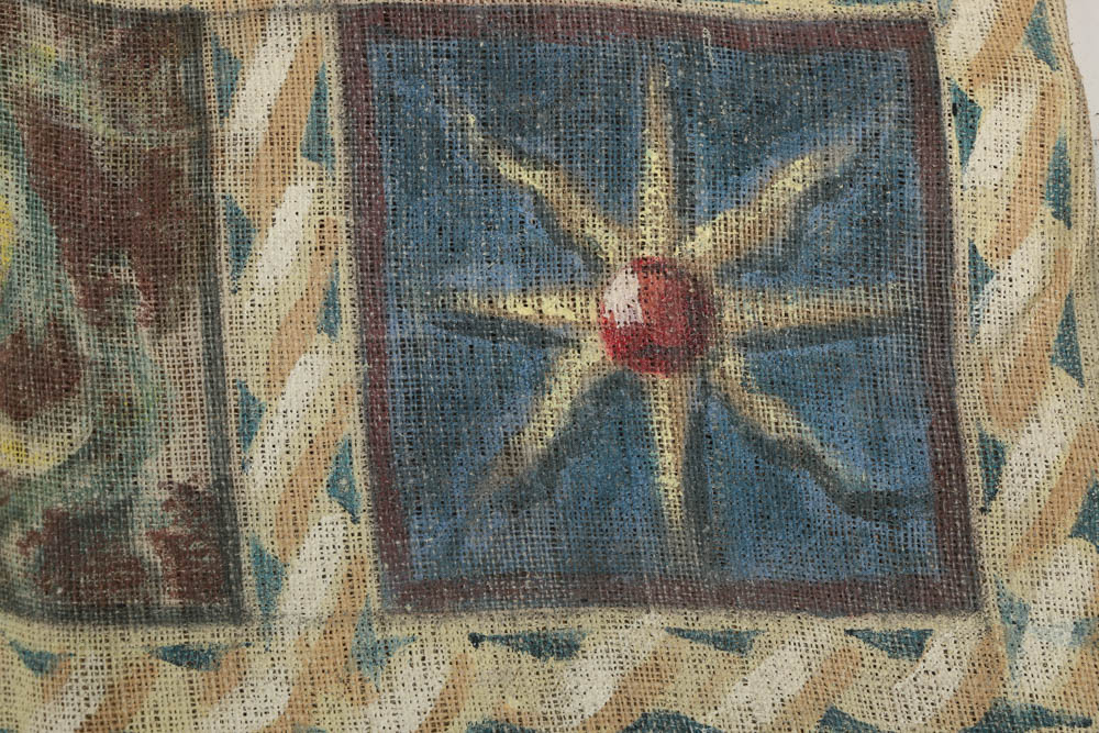 Oil Painting on Burlap Tapestry of a Woodland Scene