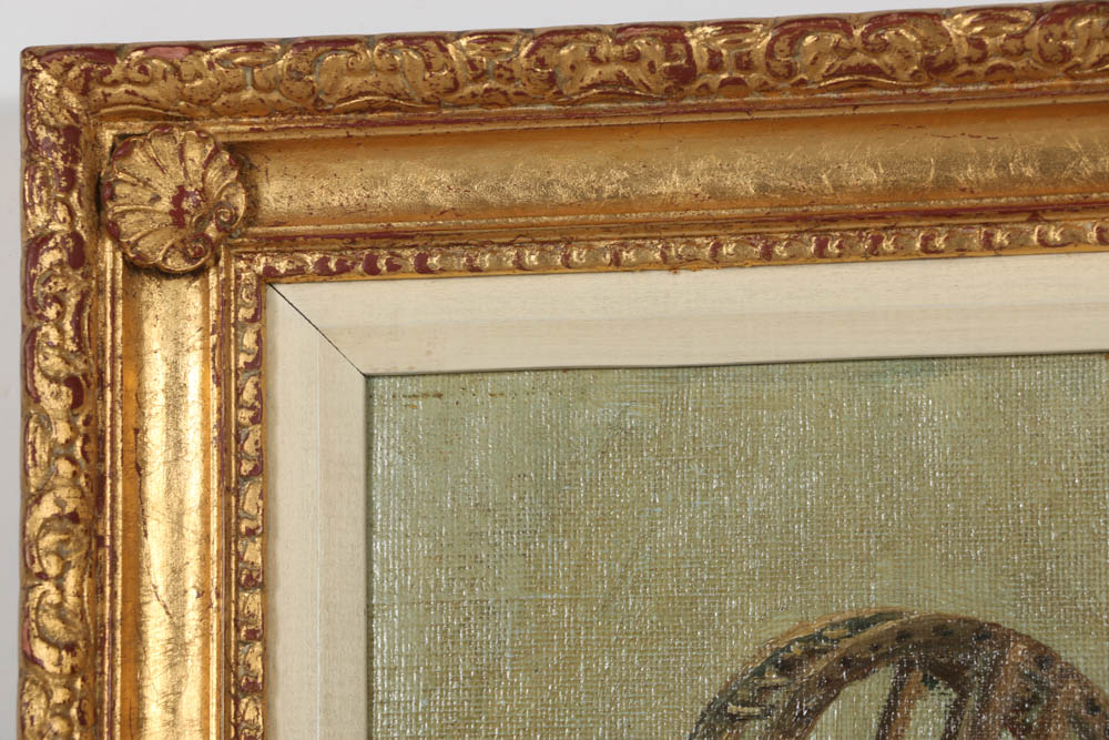 Antonio Amadeo Oil Paining on Canvas Board "The Water Well"