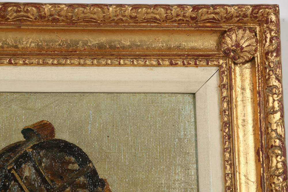 Antonio Amadeo Oil Paining on Canvas Board "The Water Well"