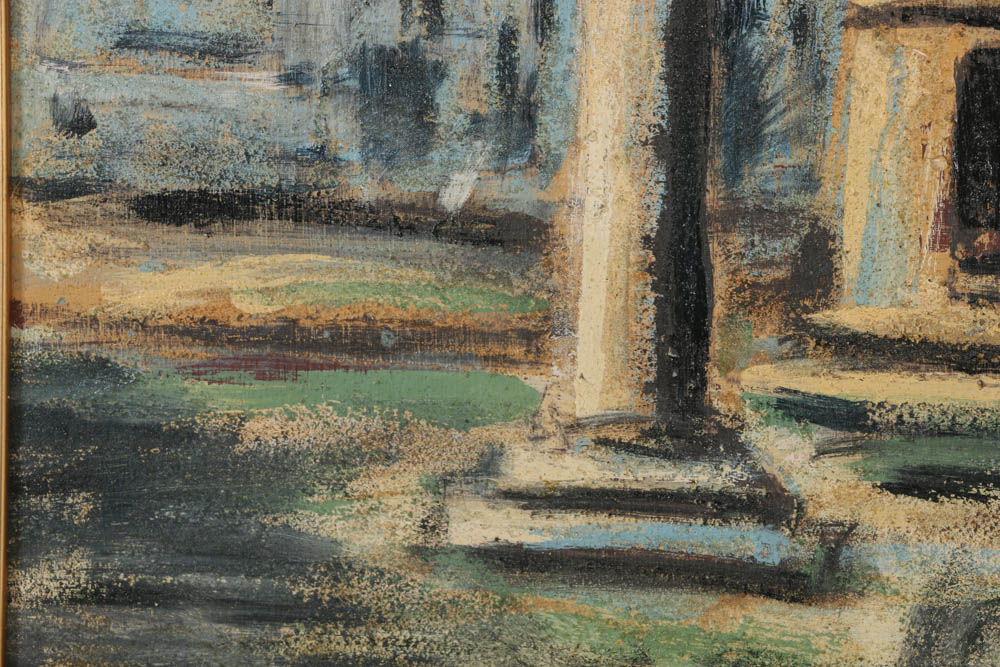 Jacques Lamy Acrylic Painting on Textured Board "San Mark's Square"