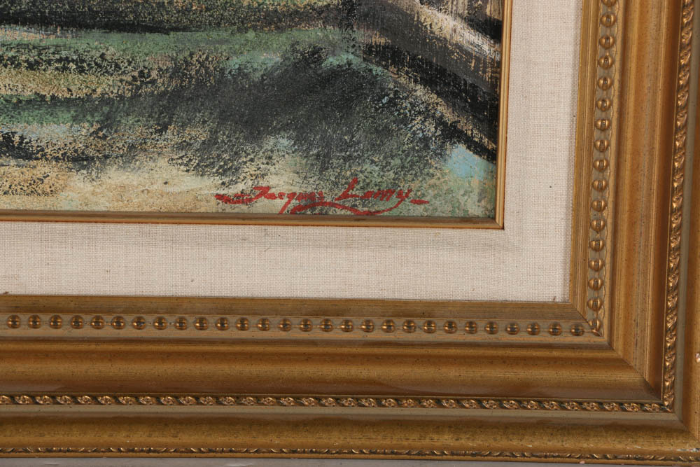 Jacques Lamy Acrylic Painting on Textured Board "San Mark's Square"