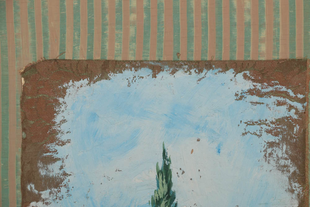 Jacques Lamy Mixed Media Painting on Board of Cypress