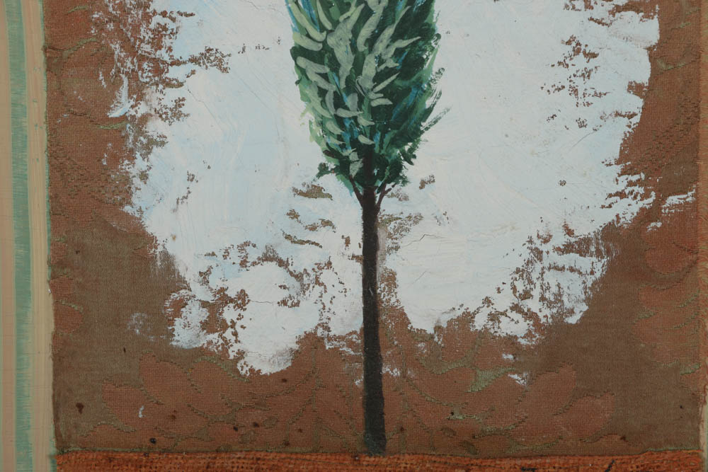 Jacques Lamy Mixed Media Painting on Board of Cypress