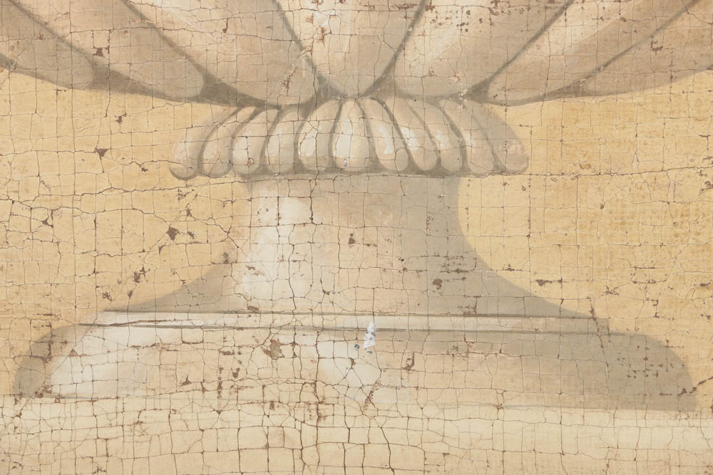 Jacques Lamy Fresco Painting on Burlap of Still Life