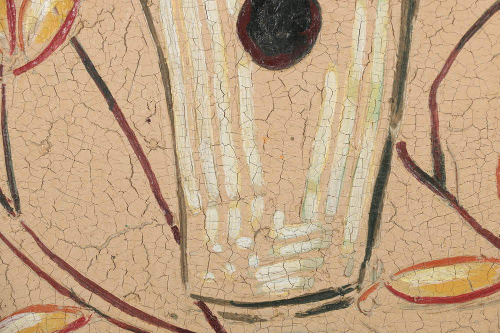 Jacques Lamy Acrylic and Plaster Painting on Board Abstract Still Life