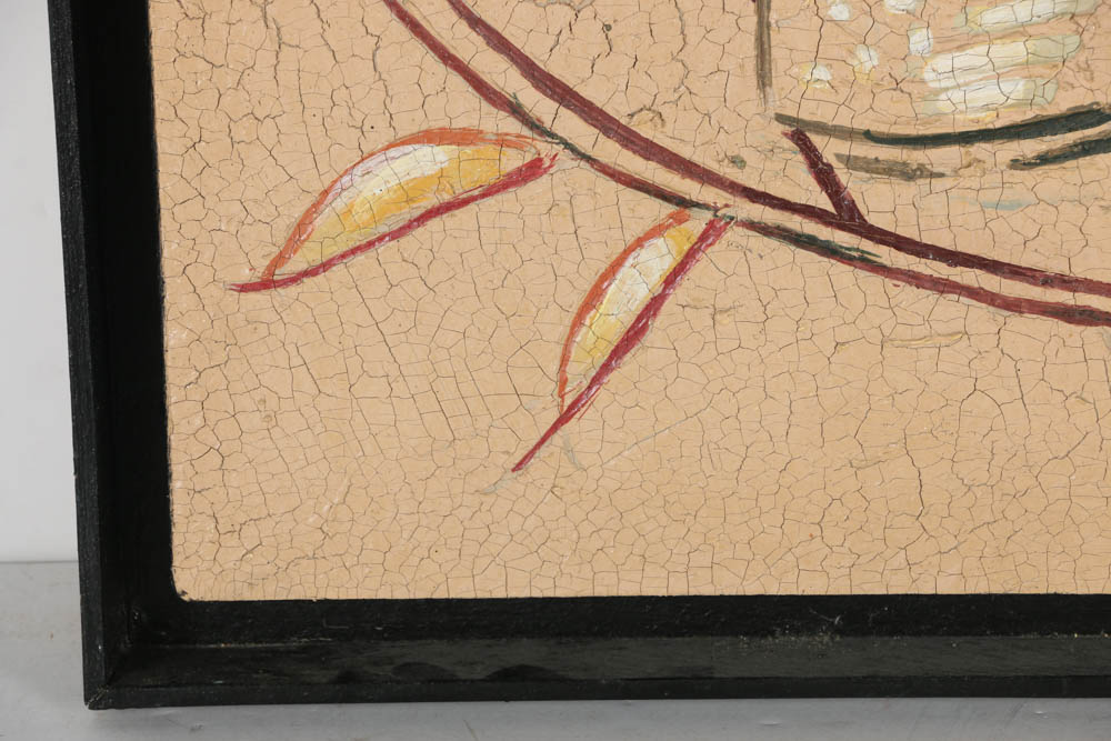 Jacques Lamy Acrylic and Plaster Painting on Board Abstract Still Life