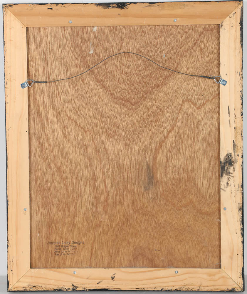 Jacques Lamy Acrylic and Plaster Painting on Board Abstract Still Life