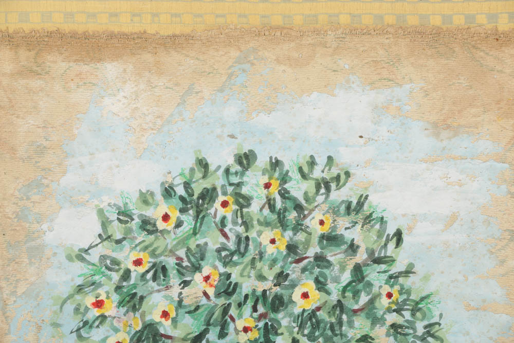 Jacques Lamy Mixed Media Composition on Board of a Flowering Tree