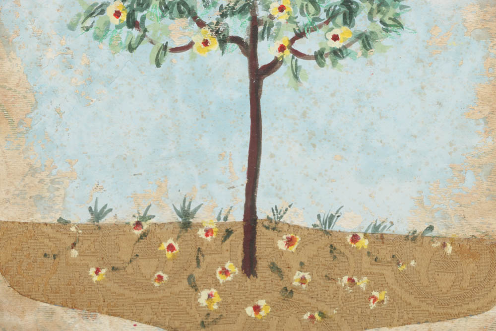 Jacques Lamy Mixed Media Composition on Board of a Flowering Tree