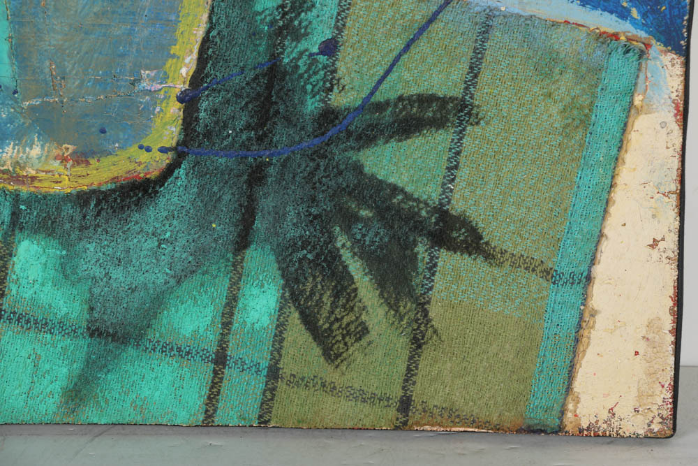 Jacques Lamy Mixed Media on Canvas "Red Flowers"