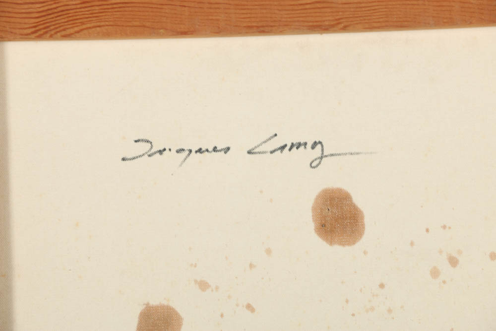 Jacques Lamy Mixed Media on Canvas "Red Flowers"