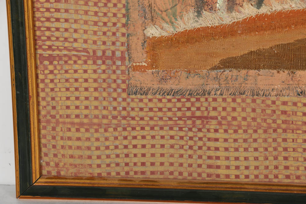 Jacques Lemy Mixed Media Painting on Board of Bamboo