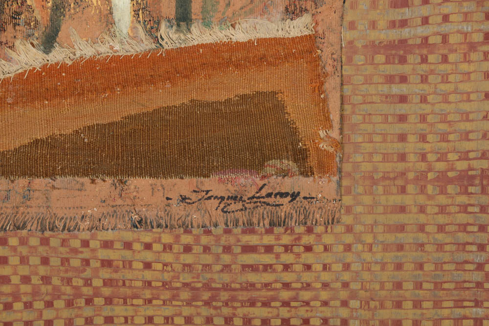 Jacques Lemy Mixed Media Painting on Board of Bamboo