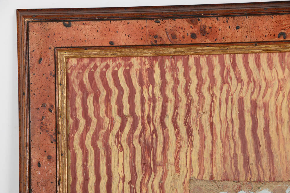 Jacques Lamy Mixed Media Painting on Board of Countryside Scene