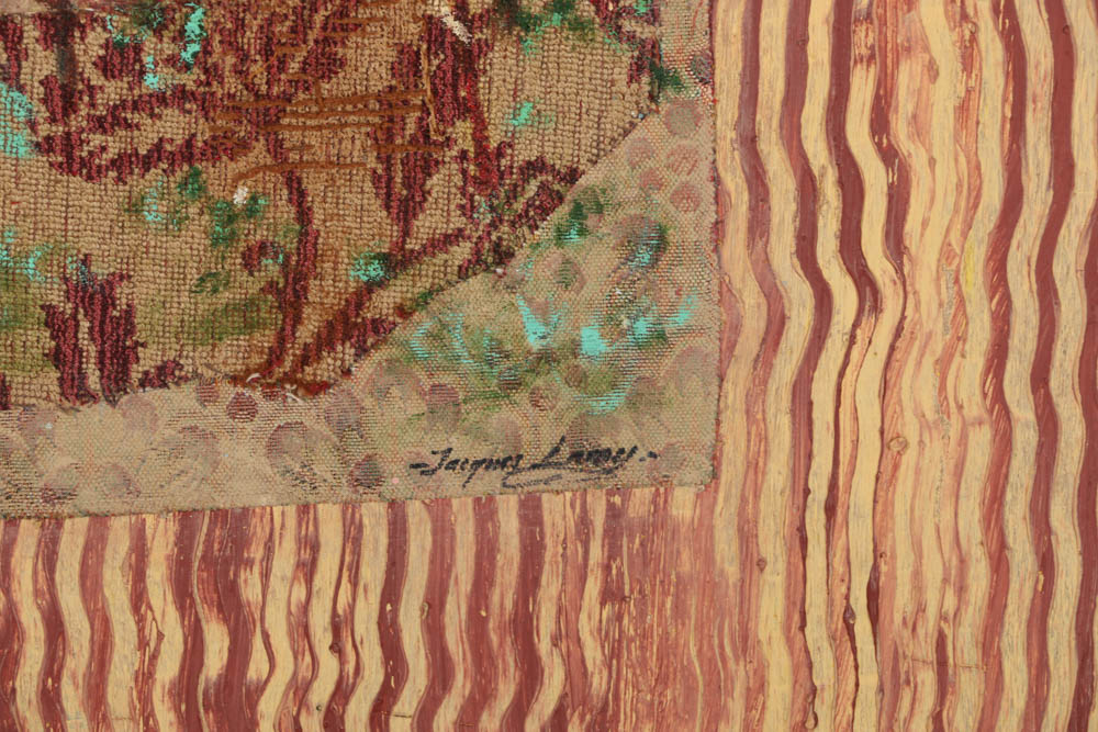 Jacques Lamy Mixed Media Painting on Board of Countryside Scene