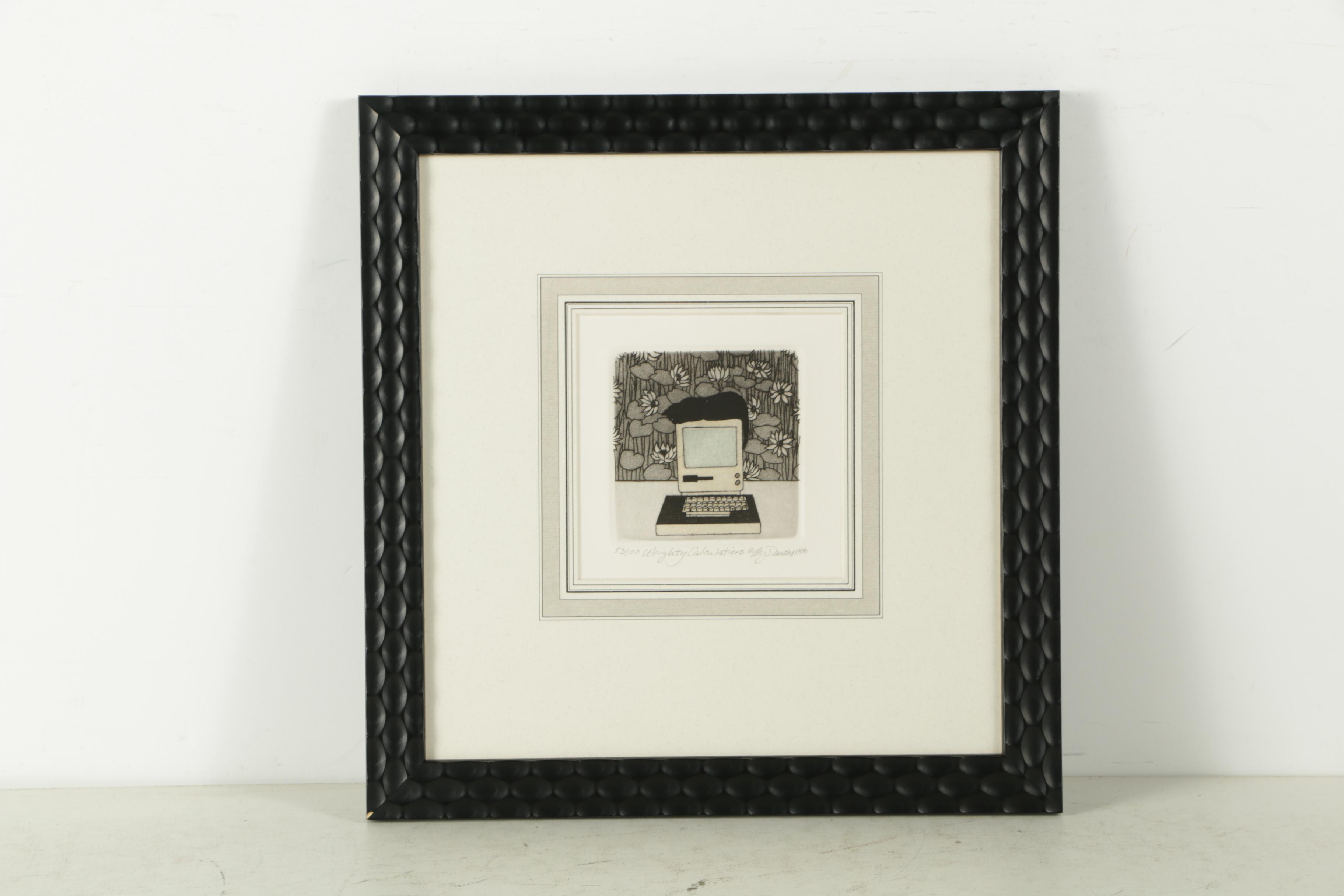 Meg Dawson Limited Edition Hand Colored Etchings on Paper