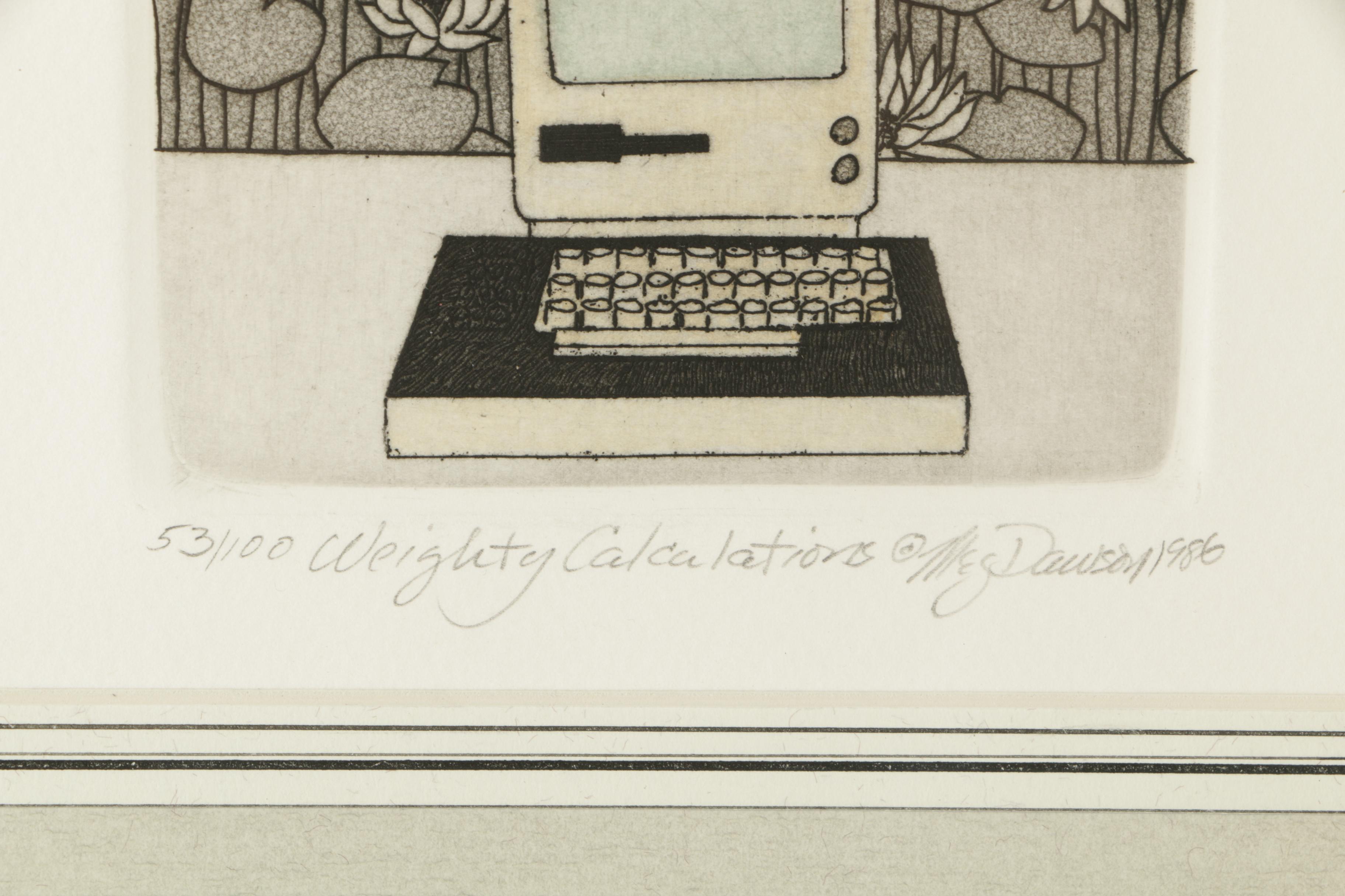 Meg Dawson Limited Edition Hand Colored Etchings on Paper