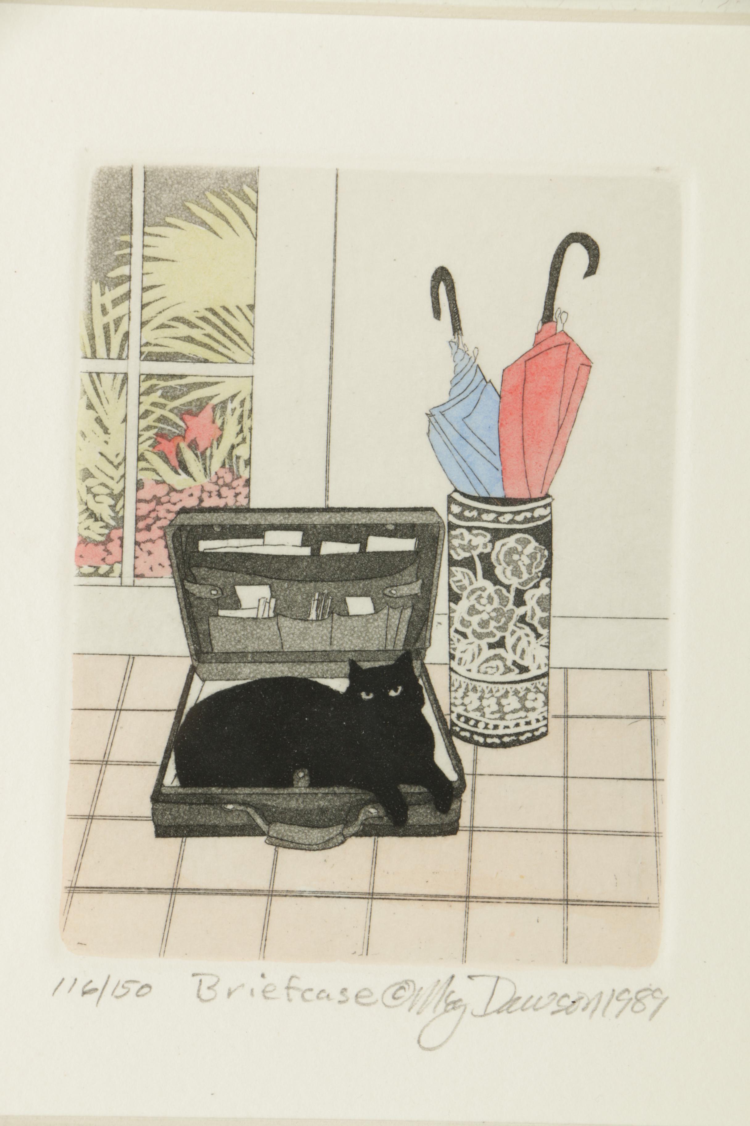 Meg Dawson Limited Edition Hand Colored Etchings on Paper