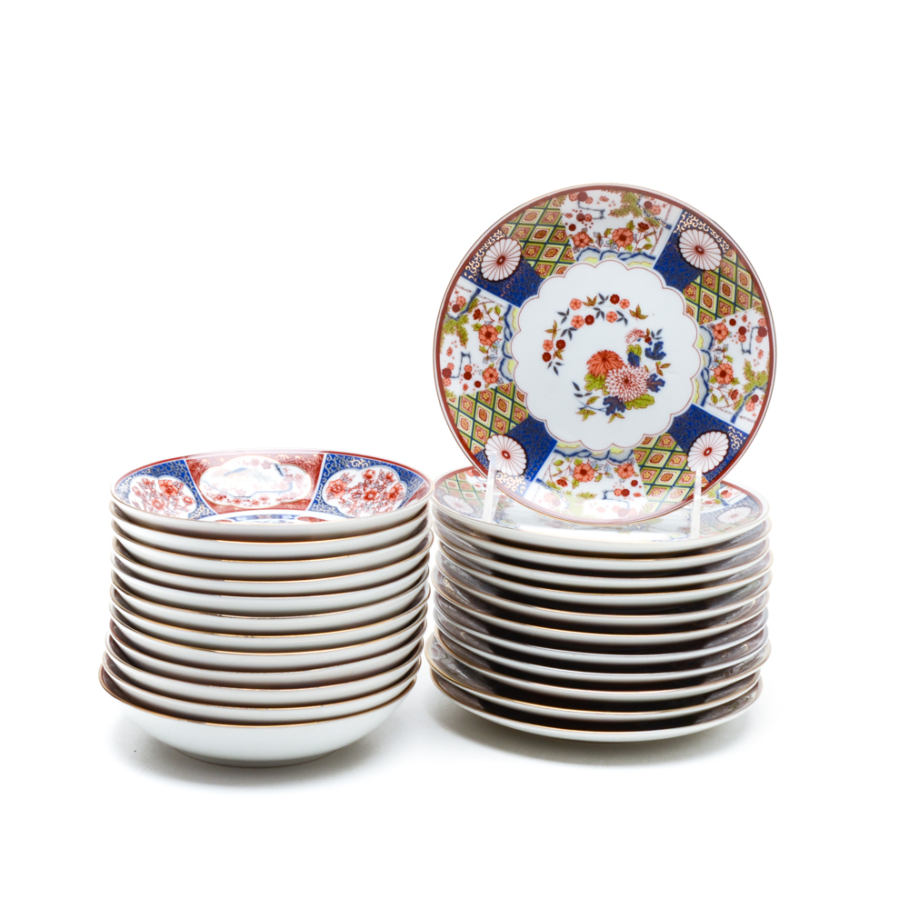 Japanese Imari Style Porcelain Tableware