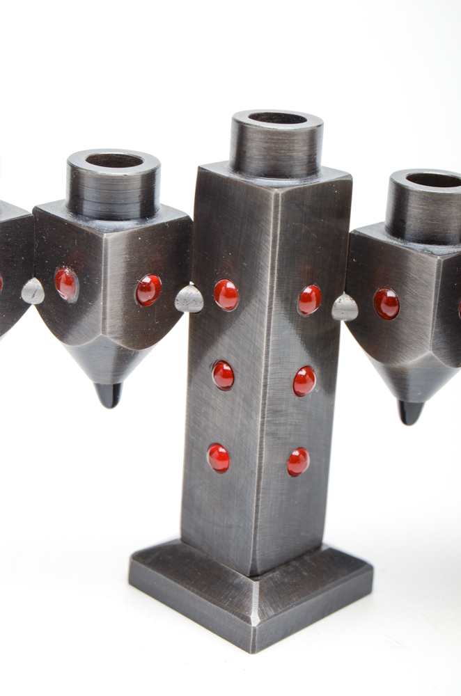 Geometric Steel Menorah