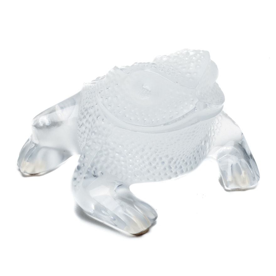 Lalique Crystal Frog