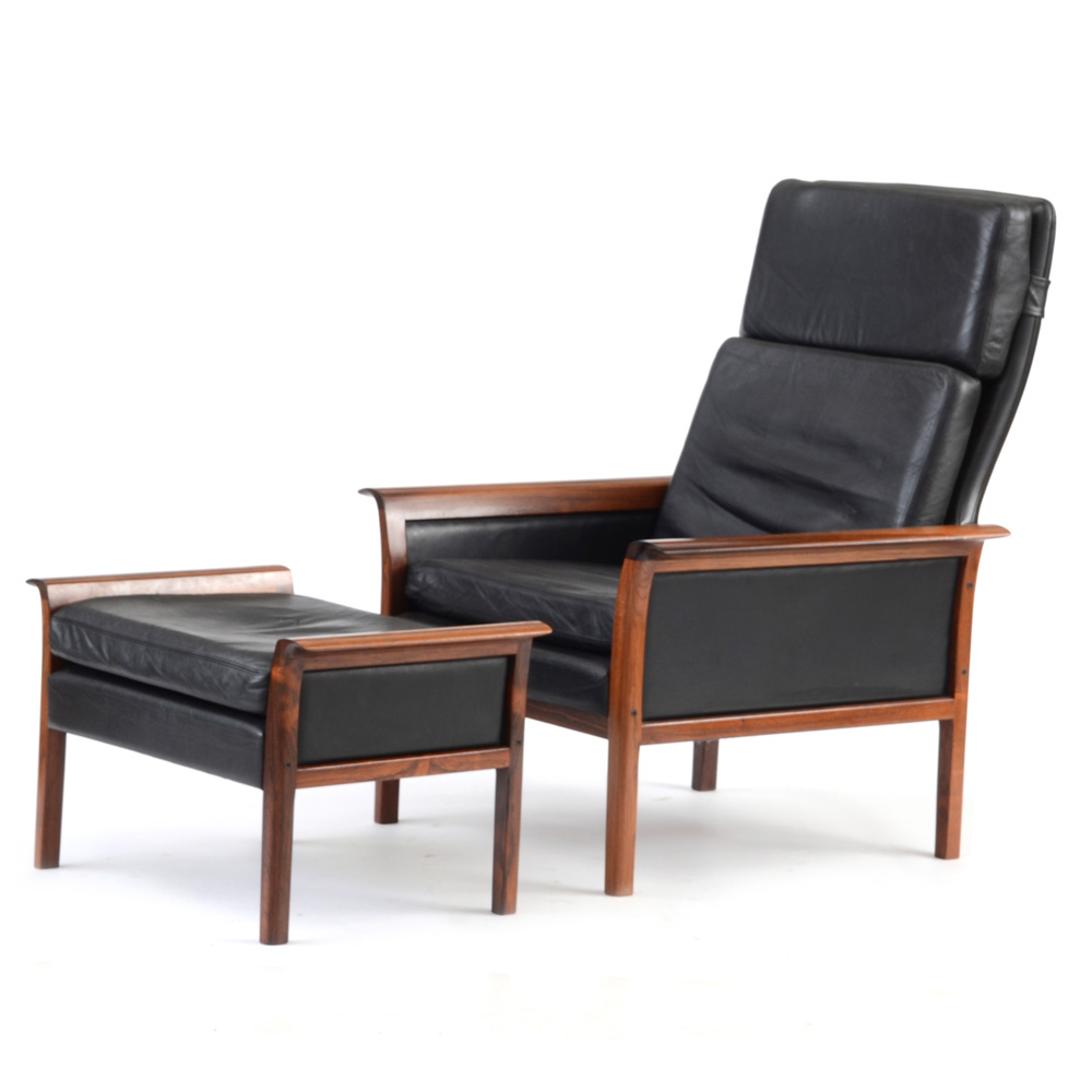 Hans Olsen for Vatne Mobler Lounge Chair and Ottoman