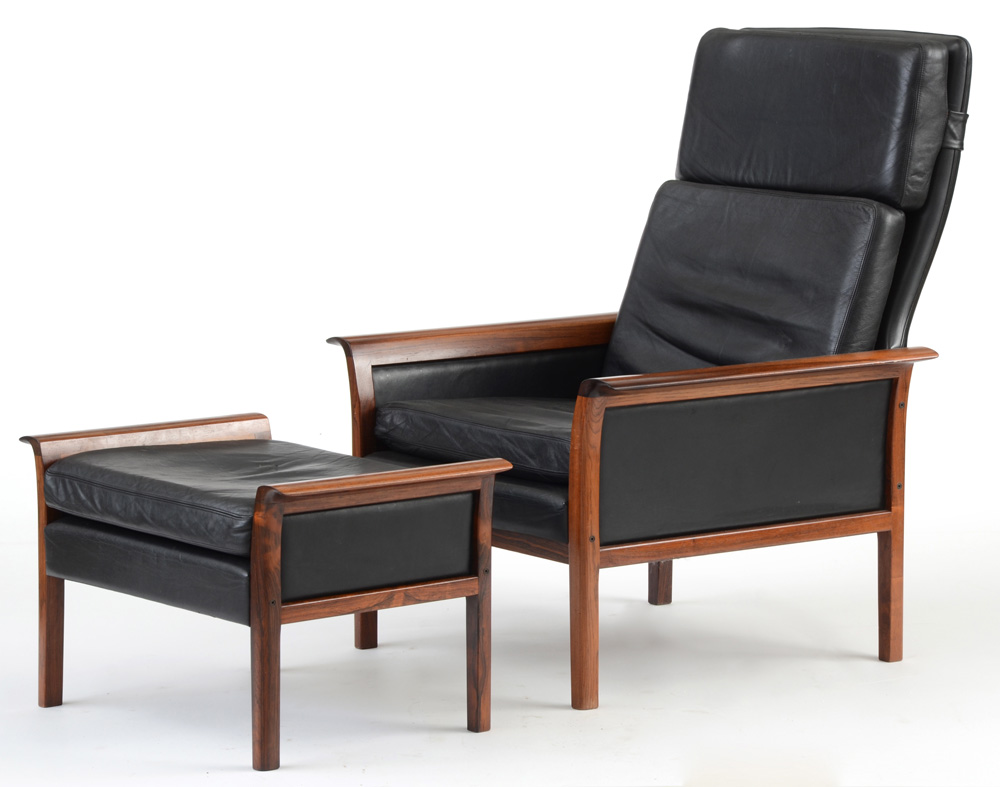 Hans Olsen for Vatne Mobler Lounge Chair and Ottoman