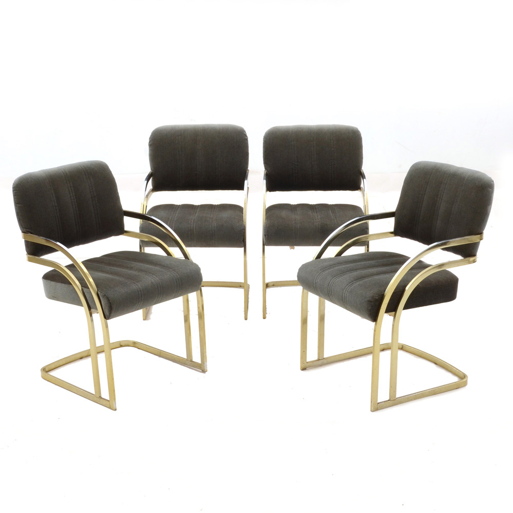 Cantilevered Arm Chairs By Daystrom Furniture