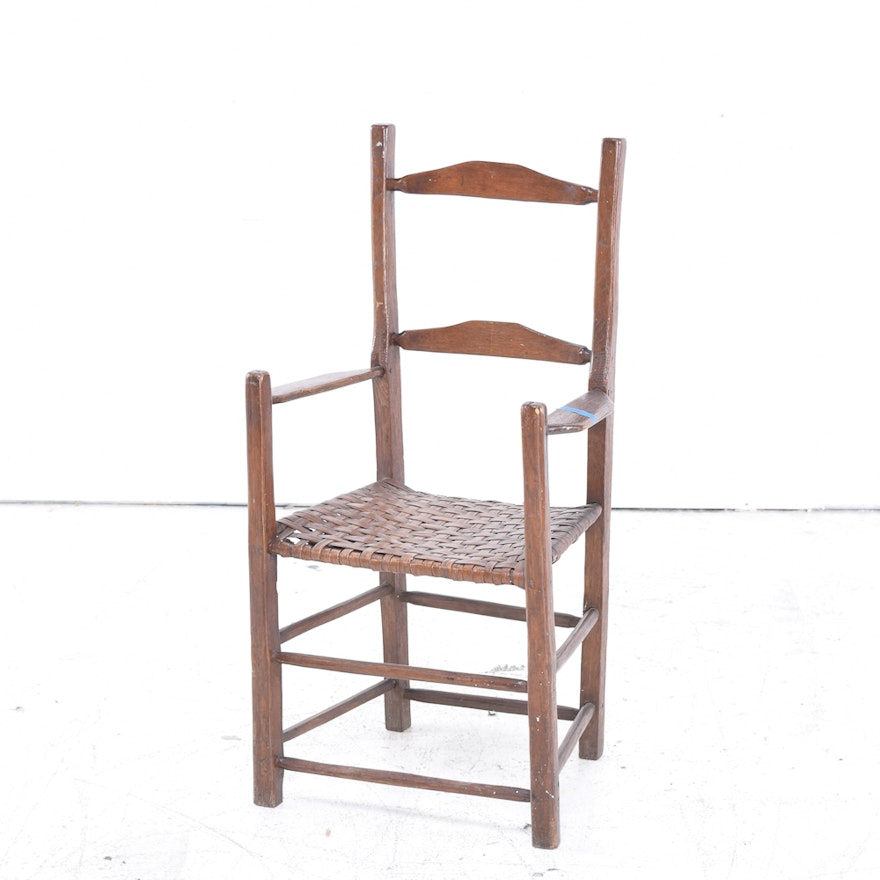 Vintage Ladderback Armchair