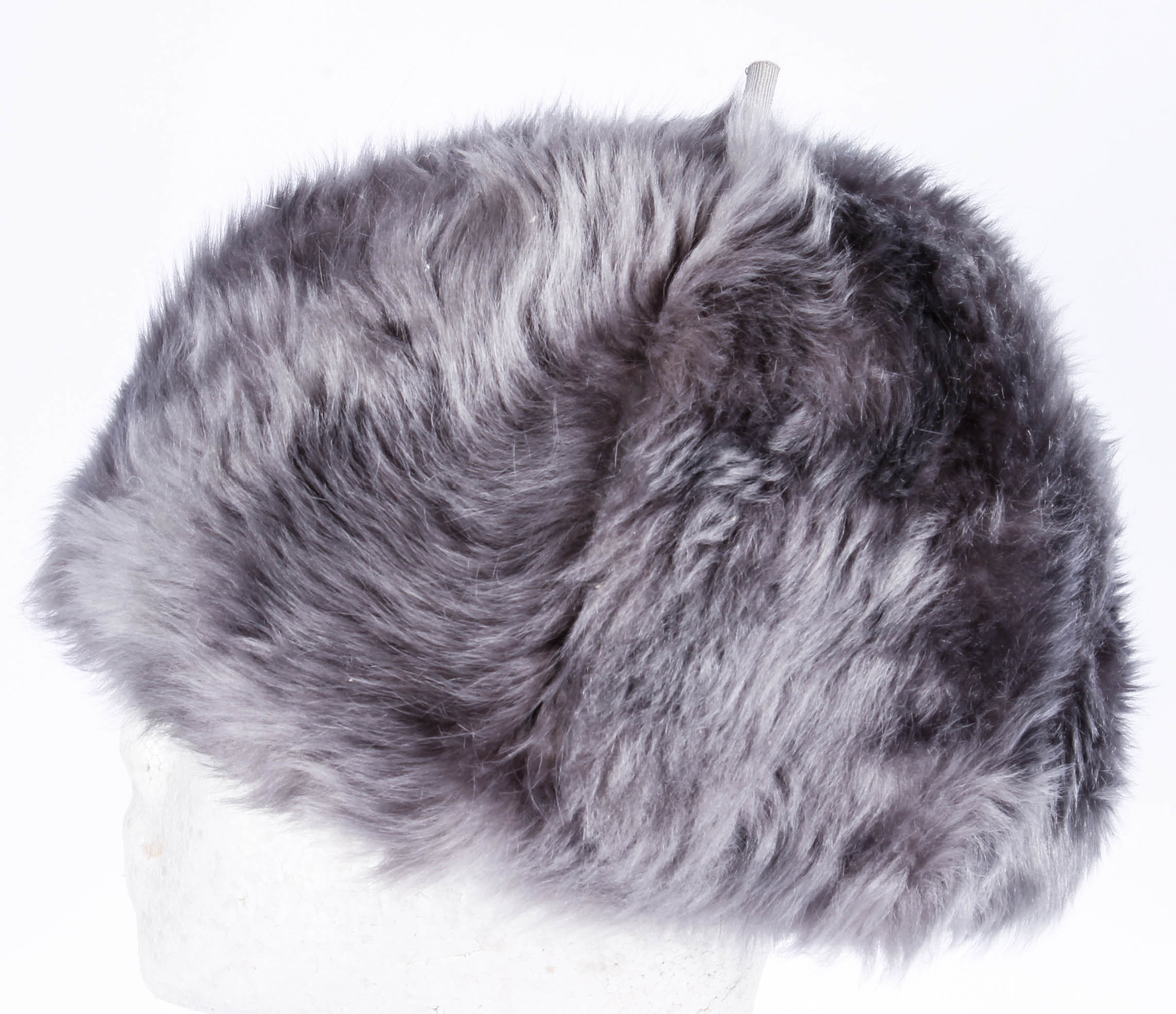Vintage Grey Tuscan Lamb Fur Hat