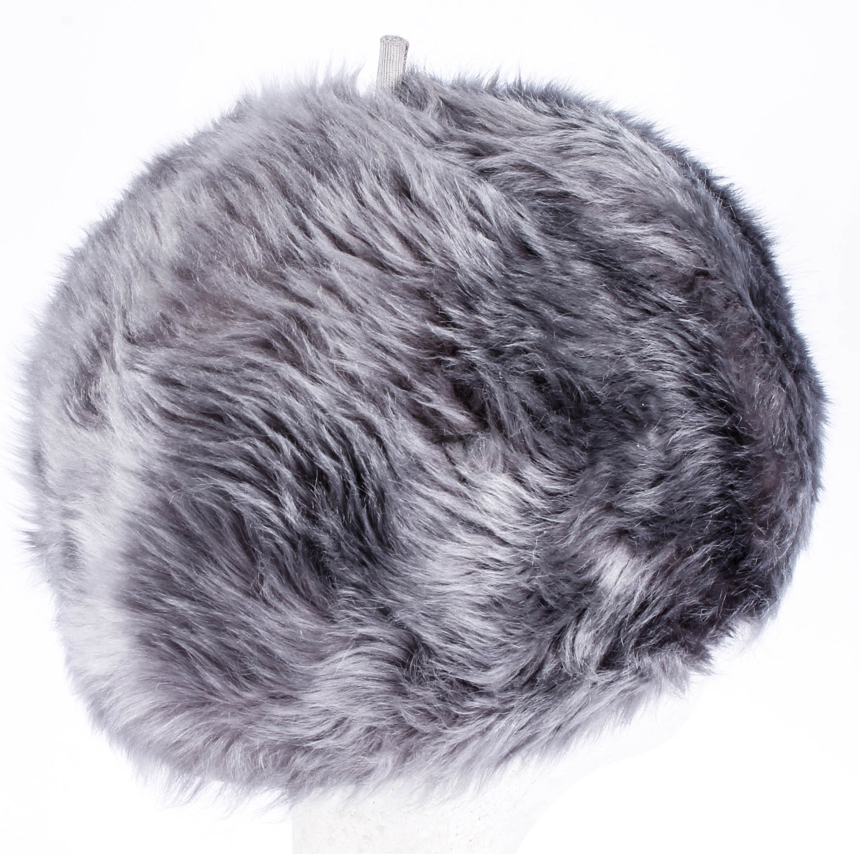 Vintage Grey Tuscan Lamb Fur Hat