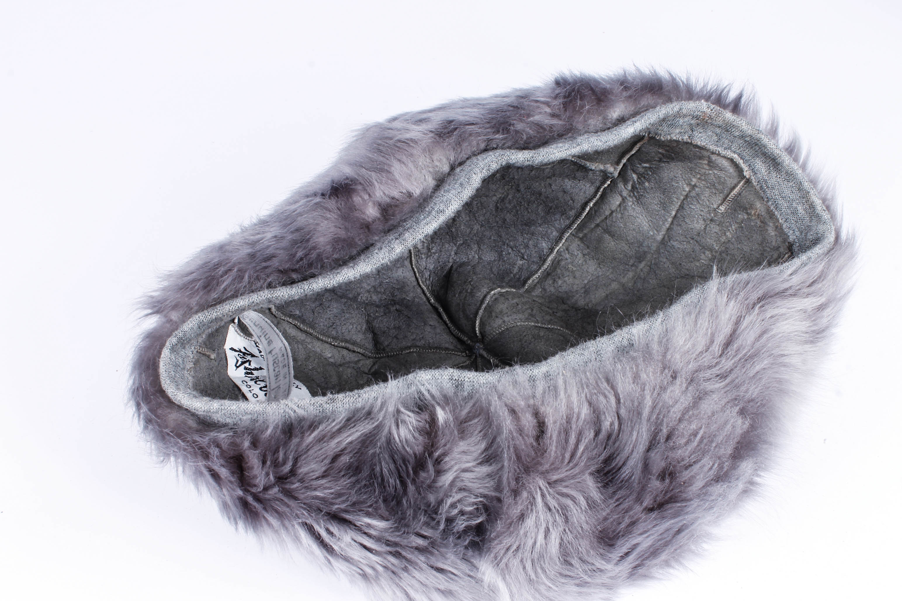 Vintage Grey Tuscan Lamb Fur Hat