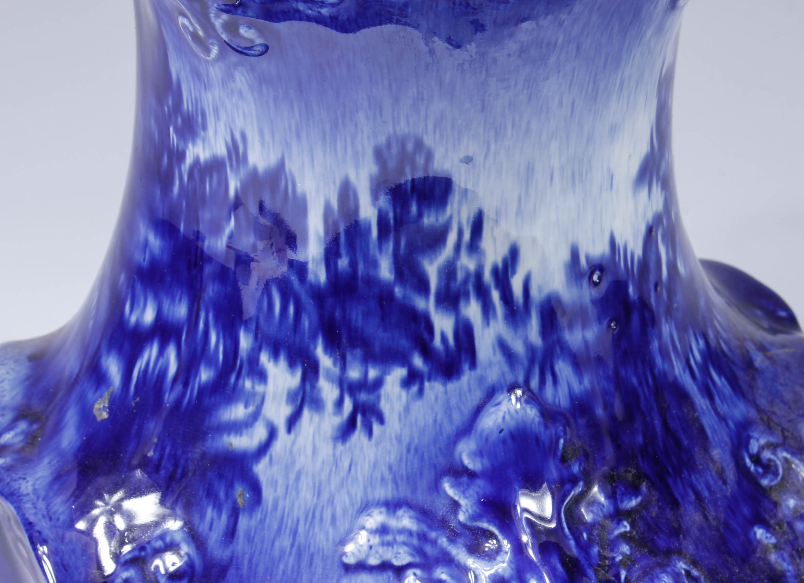 Vintage Blue and White Monarch Staffordshire English Pitcher and Wash Bowl Set