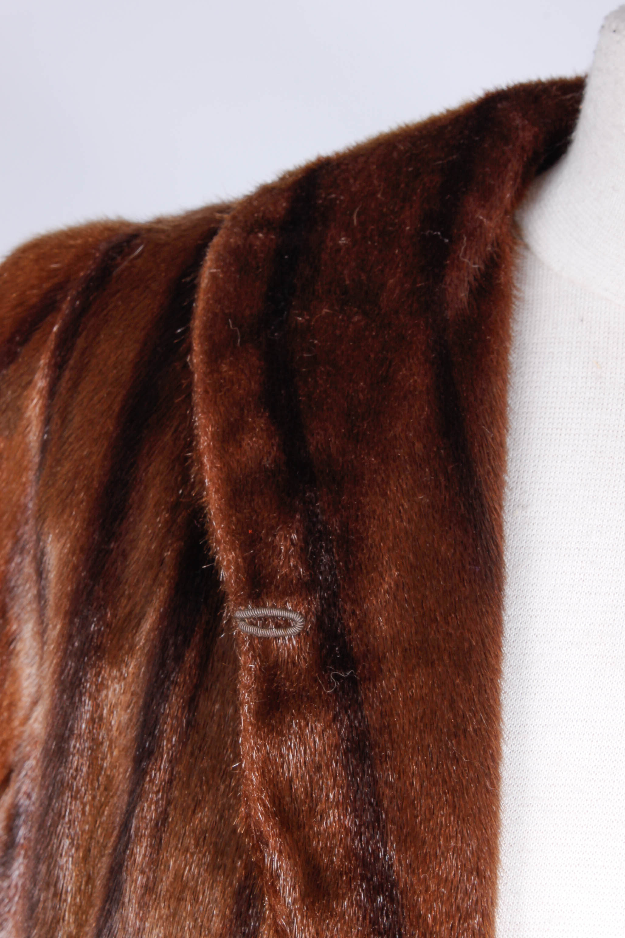 Vintage Mahogany Brown Marmot Fur Coat