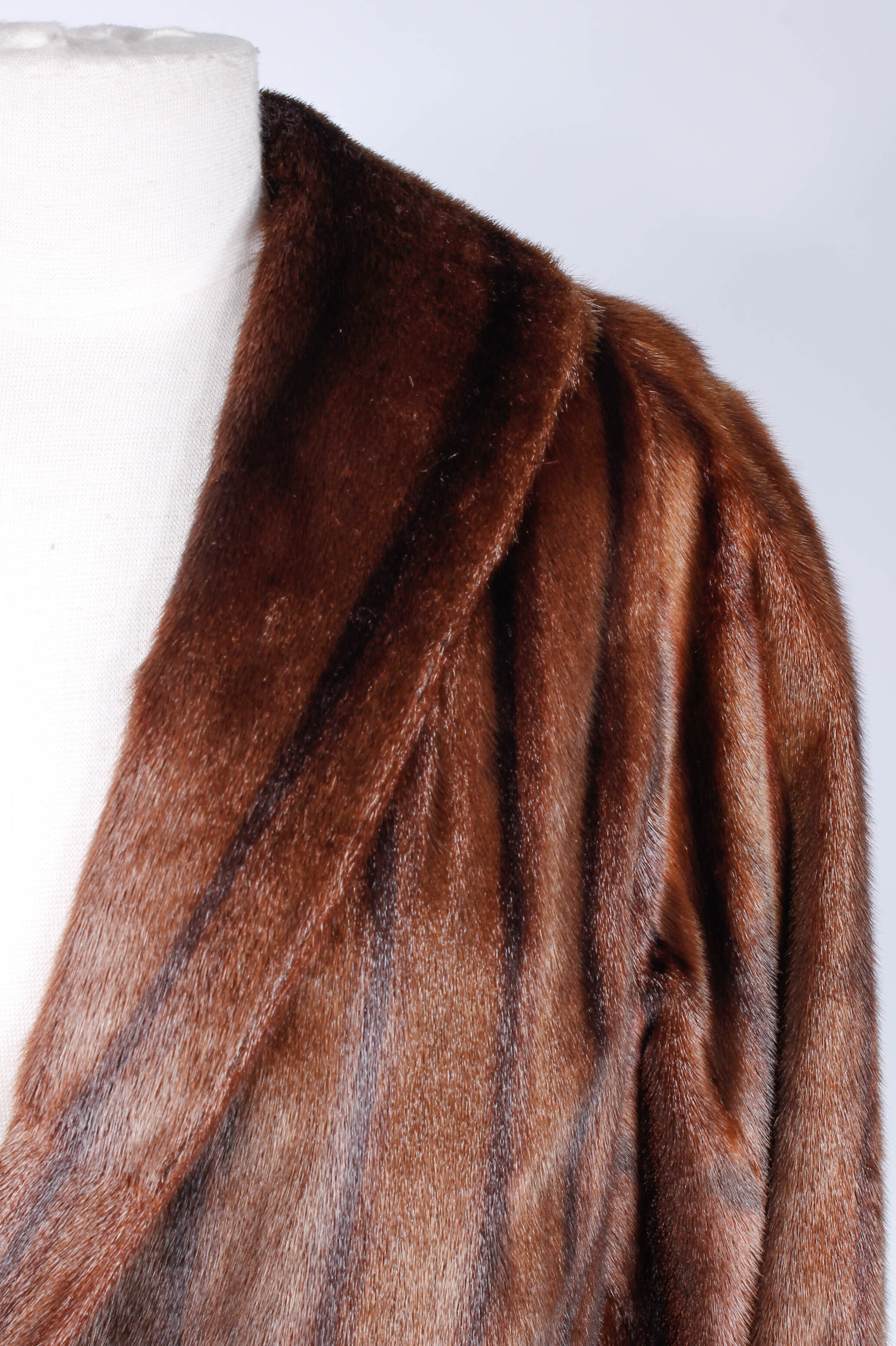 Vintage Mahogany Brown Marmot Fur Coat