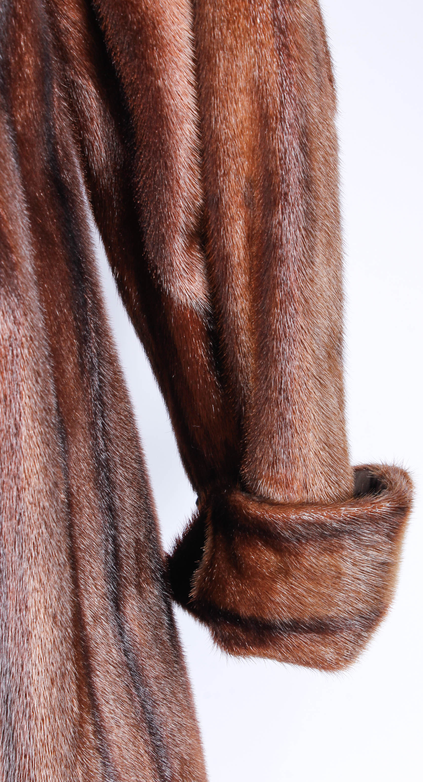 Vintage Mahogany Brown Marmot Fur Coat